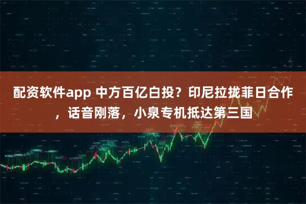 配资软件app 中方百亿白投？印尼拉拢菲日合作，话音刚落，小泉专机抵达第三国